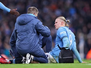 Guardiola Berharap Cedera Lutut Haaland Tak Parah