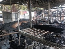 Gudang Barang Bekas di Jalan Nikel Makassar Terbakar Diduga Akibat Korsleting