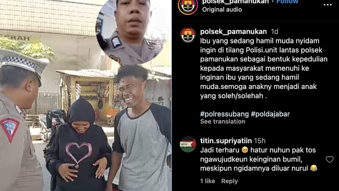 Ibu Hamil Ngidam Ingin Ditilang Polisi