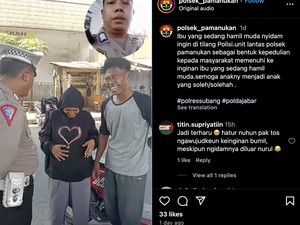 Ngidam Terkabul, Ibu Hamil Subang Senyum Bahagia Saat Ditilang Polisi