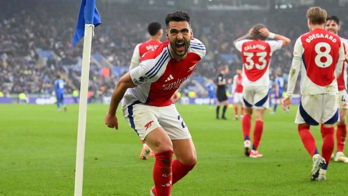 Perayaan gol Mikel Merino ke gawang Leicester City. (Foto: NurPhoto via Getty Images/NurPhoto)