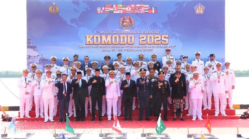Pembukaan Multilateral Naval Exercise Komodo (MNEK) 2025 yang akan berlangsung pada 15–22 Februari 2025 di Bali.