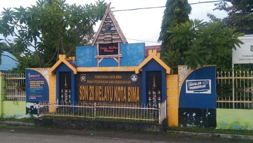 SDN 28 Melayu, lokasi peluncuran program MBG di Kota Bima, NTB, Senin (17/2/2025). (Rafiin/detikBali)