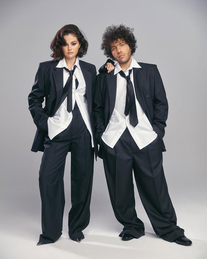 Selena Gomez dan Benny Blanco di pemotretan Interview Magazine.