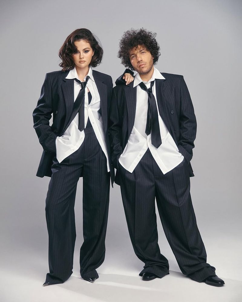 Selena Gomez dan Benny Blanco di pemotretan Interview Magazine.