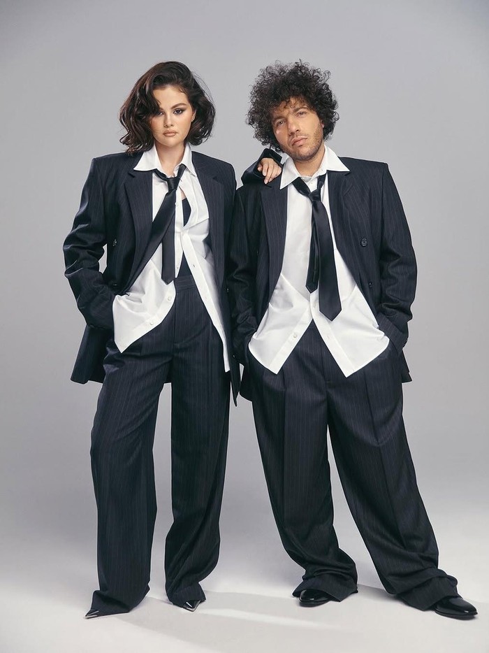 Selena Gomez dan Benny Blanco di pemotretan Interview Magazine.