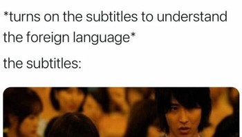 Yang terjemahin juga nggak nangkep maksud percakapannya. Foto: Netflix Memes via Bored Panda