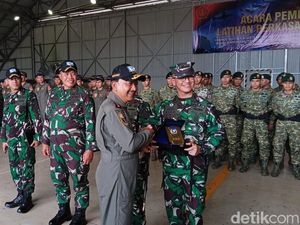 910 Prajurit TNI Gelar Latihan Perkasa Bravo di Lanud Iswahjudi