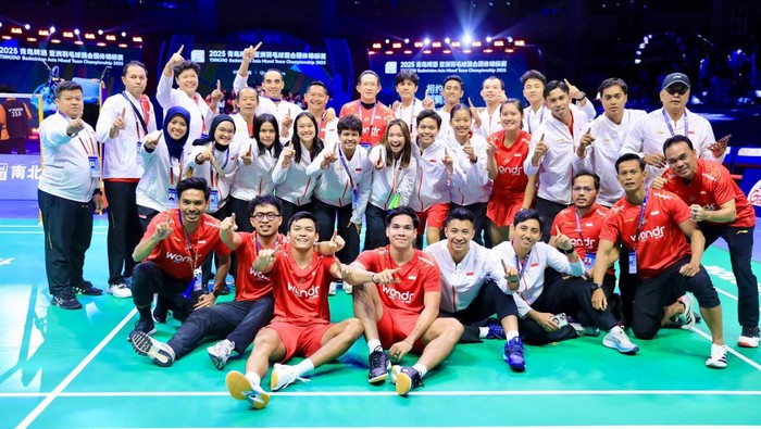 atlet muda Indonesia yang berhasil menjuarai Badminton Asia Mixed Team Championships (BAMTC) 2025.