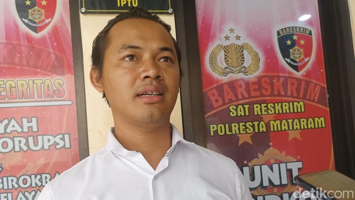 Kasatreskrim Polresta Mataram AKP Regi Halili, saat ditemui awak media di Mapolresta Mataram, Senin (17/2/2025).