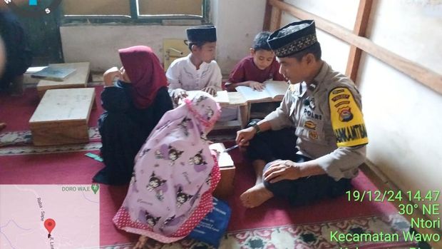 Pengabdian Aipda Jurahman di Desa Ndori, Bima, Nusa Tenggaran Barat (NTB)