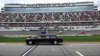 Trump menghadiri perlombaan tersebut pada tahun 2020 saat dia mencalonkan diri untuk masa jabatan kedua dan diberi kehormatan sebagai grand marshal. (USA TODAY Sports via Reuters Con/Peter Casey)