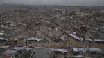 Warga Gaza Bangun Tenda di Reruntuhan Rumah