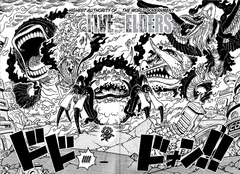 6 Gambar Double Spread Terbaik di Manga One Piece