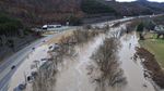 Foto Udara Banjir Luapan Sungai Terjang Kentucky AS