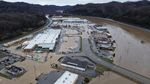 Foto Udara Banjir Luapan Sungai Terjang Kentucky AS