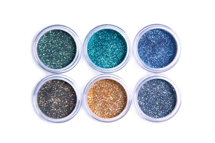 Glitter eyeshadow.