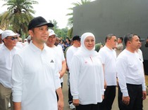 Baris-berbaris Gladi Kotor Pelantikan, Khofifah: Satu Barisan Jaga NKRI