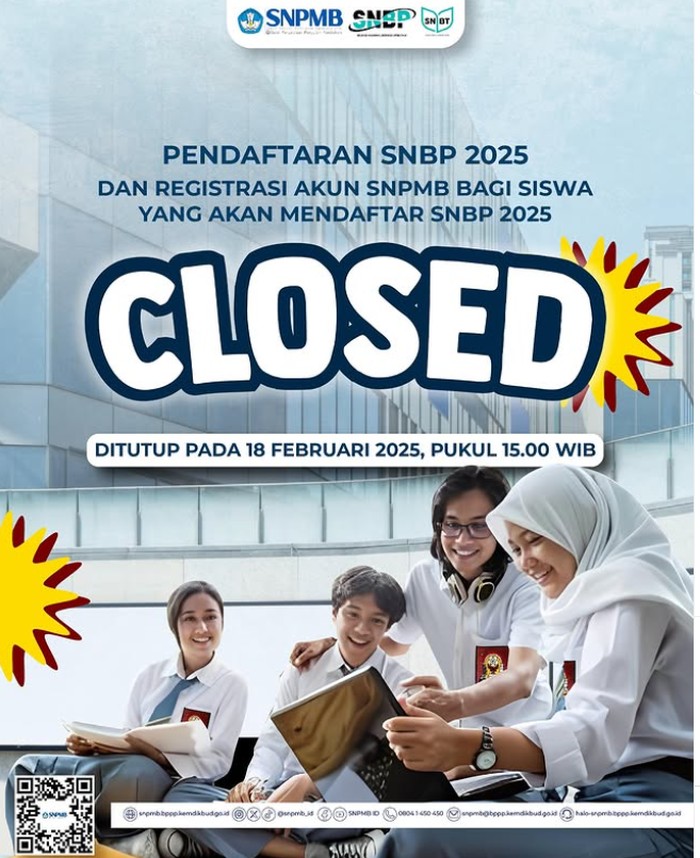Pengumuman Penutupan SNBP 2025