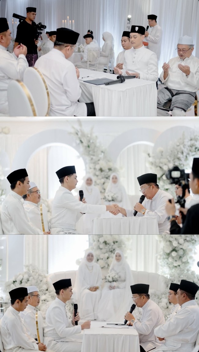 Pernikahan Yasmine dan Khairul berlangsung pada 15 Februari 2025 di hotel Pacific Sutera Harbour Kinabalu, Malaysia. Dari foto yang dibagikan terlihag akad nikah berlangsung dengan lancar dan khidmat. Foto: Instagram/@yxsmine.ow