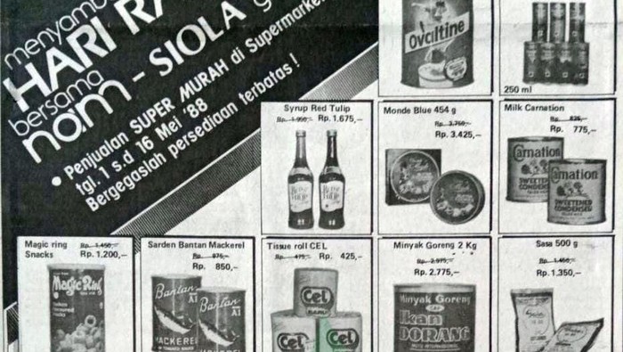 5 Harga Bahan Makanan Jadul di Indonesia Mulai Rp 200 Perak!