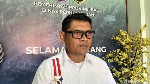 Kepala Dinas Perhubungan Bali I Gde Wayan Samsi saat ditemui di kantornya, Rabu (19/2/2025). (Rizky Setyo)