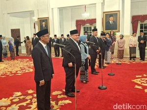 Daftar 6 Pejabat Dilantik Prabowo: Mendiktisaintek hingga Kepala BPKP