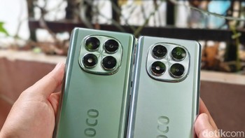 Ini Poco X7 dalam pilihan warna Green dan Silver. Foto: Virgina Maulita Putri/detikINET