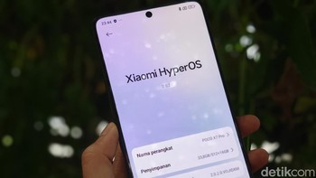 Khusus Poco X7 Pro sudah menjalankan HyperOS 2.0 berbasis Android 15. Foto: Virgina Maulita Putri/detikINET