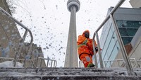 Selain Toronto, badai musim dingin yang parah juga melanda kota-kota besar lainnya di Kanada. REUTERS/Carlos Osorio