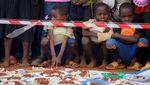 Potret Warga Kongo Antre Makanan di Tengah Serangan Pemberontak