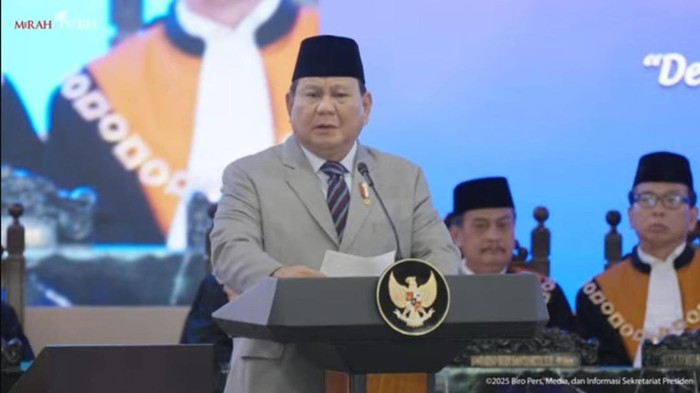 Presiden Prabowo di sidang tahunan MA