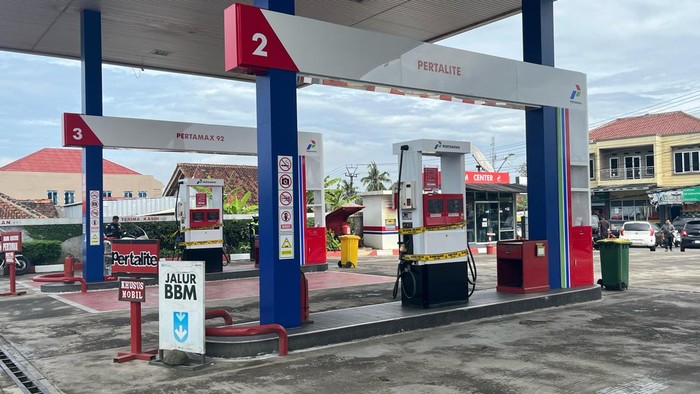 SPBU curangi takaran di Sukabumi telah disegel (Rumondang/detikcom)