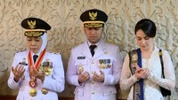 Arumi Bachsin mendampingi Emil Dardak yang saat ini menjabat sebagai Wakil Gubernur Jawa Timur. Emil Dardak akan bekerja dengan Khofifah Indar Parawansa. Foto: instagram