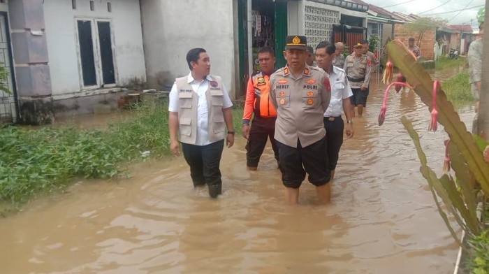 Banjir akibat hujan deras di Banyuasin