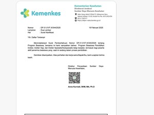 Surat Efisiensi Beasiswa Dokter Sempat Viral, Kini Kemenkes Membatalkan