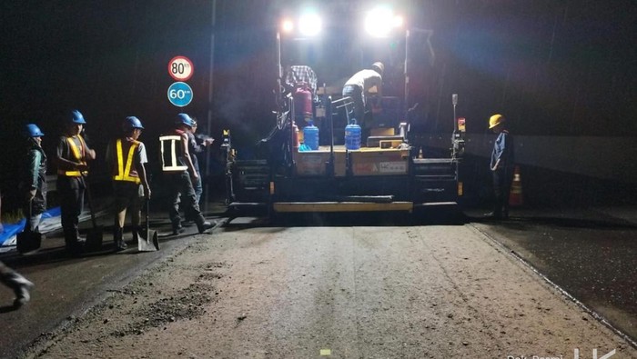 Hutama karya perbaiki sejumlah titik.di Tol Terpeka