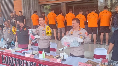 Konferensi pers kasus perkelahian sekuriti Finns Beach Club dengan bbule