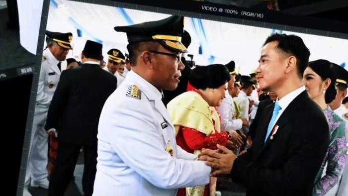 Masinton bersalaman dengan Gibran (tangkapan layar)