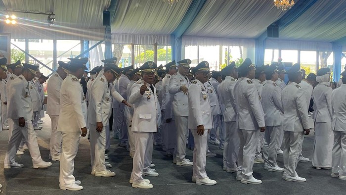 Parade pelantikan kepala daerah di Istana Negara, 20 Februari 2025 (Eva S/detikcom)