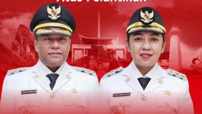 Bupati dan Wakil Bupati Kabupaten Rote Ndao, Paulus Henuk-Apremoi Dethan.
