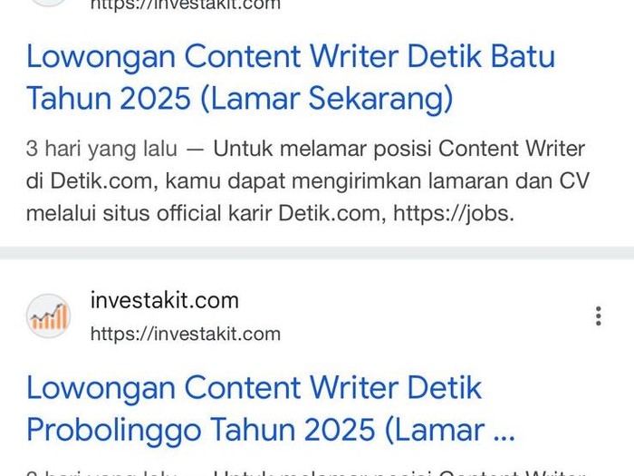 Penipuan loker mengatasnamakan detikcom