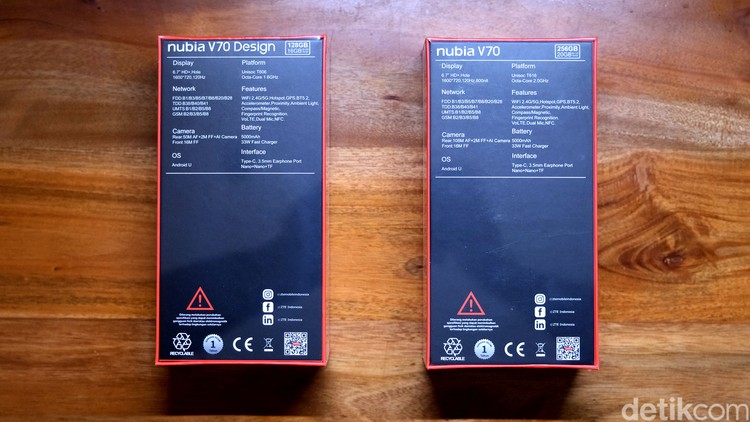 Unboxing Nubia V70 dan V70 Design