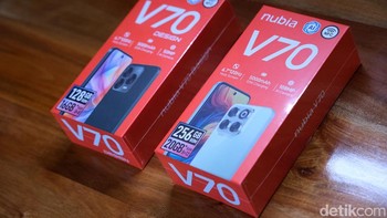 Nubia merilis V70 dan V70 Design yang dirancang untuk mendukung kebutuhan pelajar dengan teknologi AI canggih, performa lancar, dan harga kompetitif. Foto: detikINET/Anggoro Suryo Jati