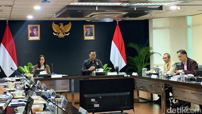 Agus Harimurti Yudhoyono (AHY) mendoakan Syafruddin Kambo husnul khotimah. (Mulia/detikcom).