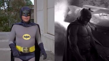 Batman di masa lalu dan yang terkini yang diperankan Ben Affleck.Foto: Business Insider
