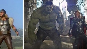 Kala Thor dan Hulk bertemu di masa lalu dan sekarang. Foto: Business Insider