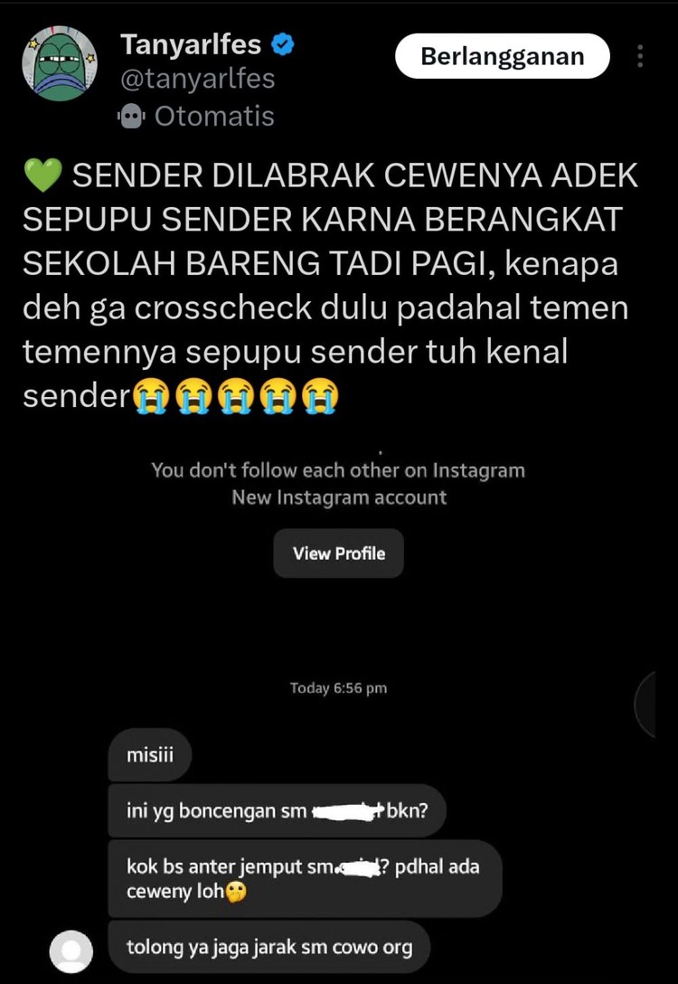 Beragam Chat Salah Labrak Kocak, Kurir Dituduh Pelakor, Aowkaowk! (STOK WIKEN) Ketika cemburu sudah membutakan mata, keluarlah jurus labrak melabrak. Eh, salah target. Malu nggak, tuh?