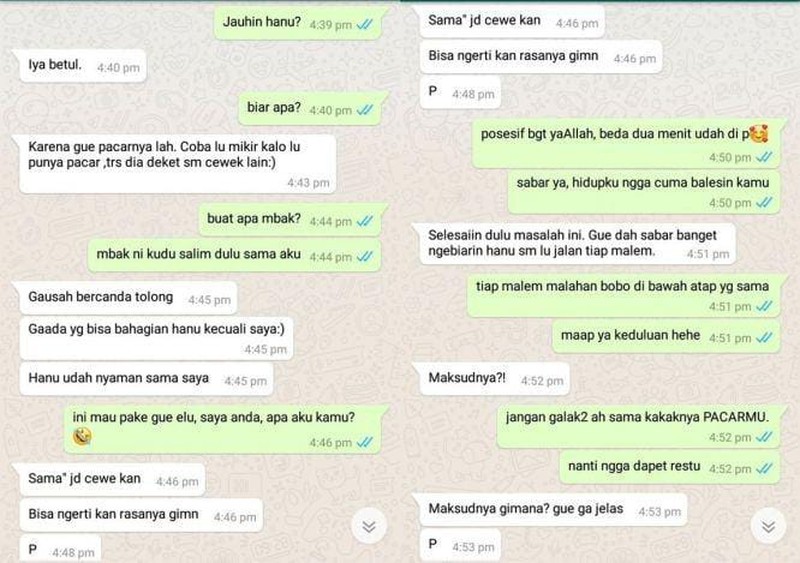 Ketika cemburu sudah membutakan mata, keluarlah jurus labrak melabrak. Eh, salah target. Malu nggak, tuh?