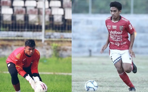 Dua mantan pemain Bali United, Felicianus Junius Rato Bate dan I Putu Pager Wirajaya. (Foto: Dok. Istimewa)
